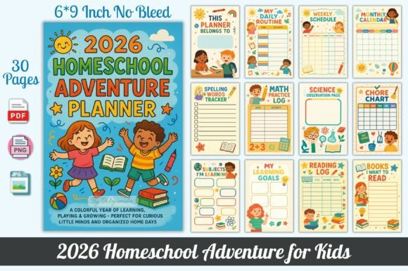 2026 Homeschool Adventure for Kids – A Guided Educational Planner to Spark Curiosity and Creativity