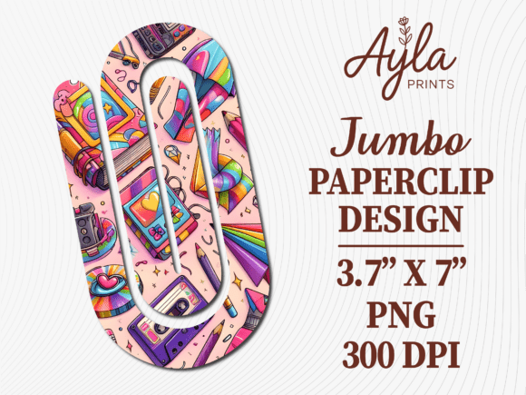 80s 90s Retro Cassette Jumbo Paperclip: A Nostalgic Design for Modern Use
