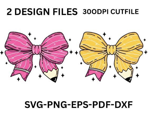 Back-to-School Creativity with Pencil Bow SVG and Coquette Pencil Bow SVG Designs
