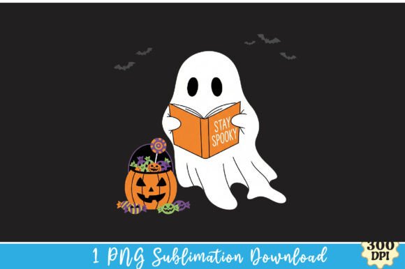 Cute Ghost Reading Book PNG: A Spooky Yet Cozy Addition to Your Projects