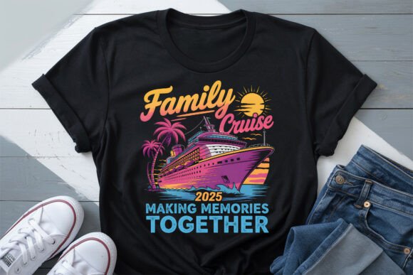 Family Trip Cruise 2025, 2026, and 2027 Tee PNGs: A Versatile Design Resource for Family Travelers