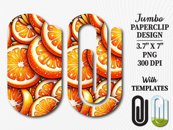Fresh Sliced Orange Jumbo Paperclip PNG: A Vibrant Addition to Your Creative Projects