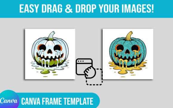 Halloween Spooky Pumpkin Canva Frame