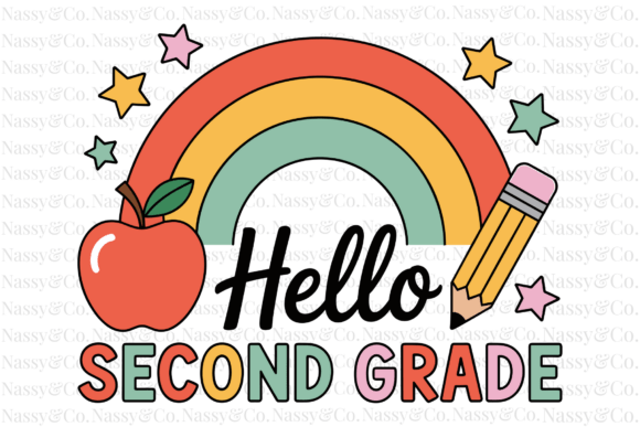 Hello Second 2nd Grade Back School PNG