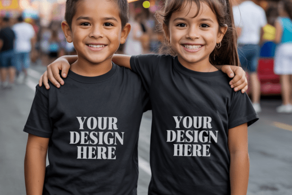Kids Gildan 5000B Siblings Mockup 13: A Professional Tool for Designers