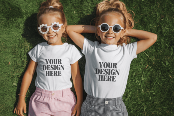 Kids Gildan 5000B Siblings Mockup 27: Bring Your Designs to Life with Professional Quality