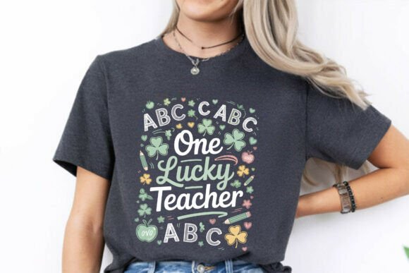 One Lucky Teacher St Patricks Day PNG: A Versatile Design for Creative Projects