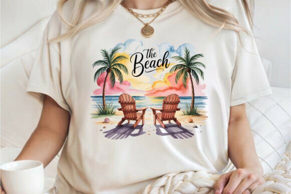 The Beach, Summer Holiday T-shirt PNG: A Versatile Design Asset for Creators and Businesses