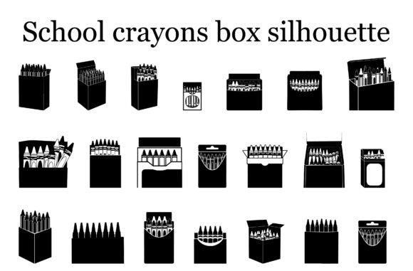 Unleash Creativity with the Ultimate School Crayons Box Silhouette Bundle
