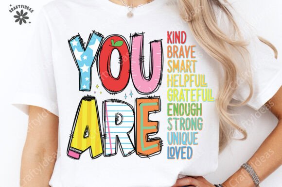 You Are Kind PNG and Teacher Sublimation PNG: A Versatile Design Bundle for Creators and Businesses